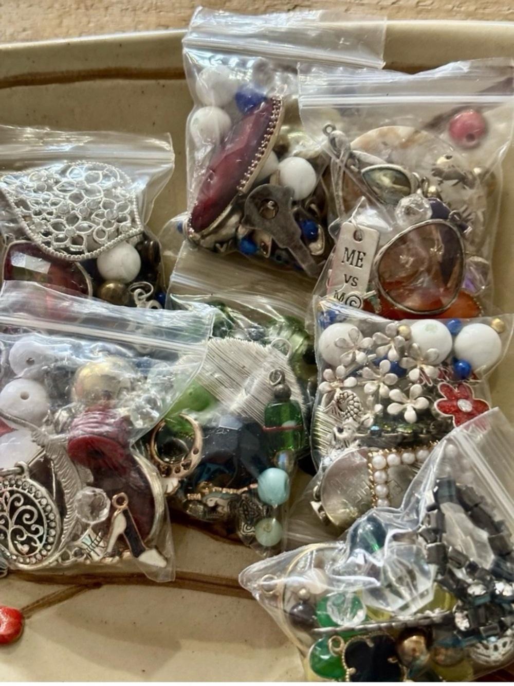 Small Grab Bag, Mixed Jewelry Random Mystery bag stone/Bead/Charm/pendant